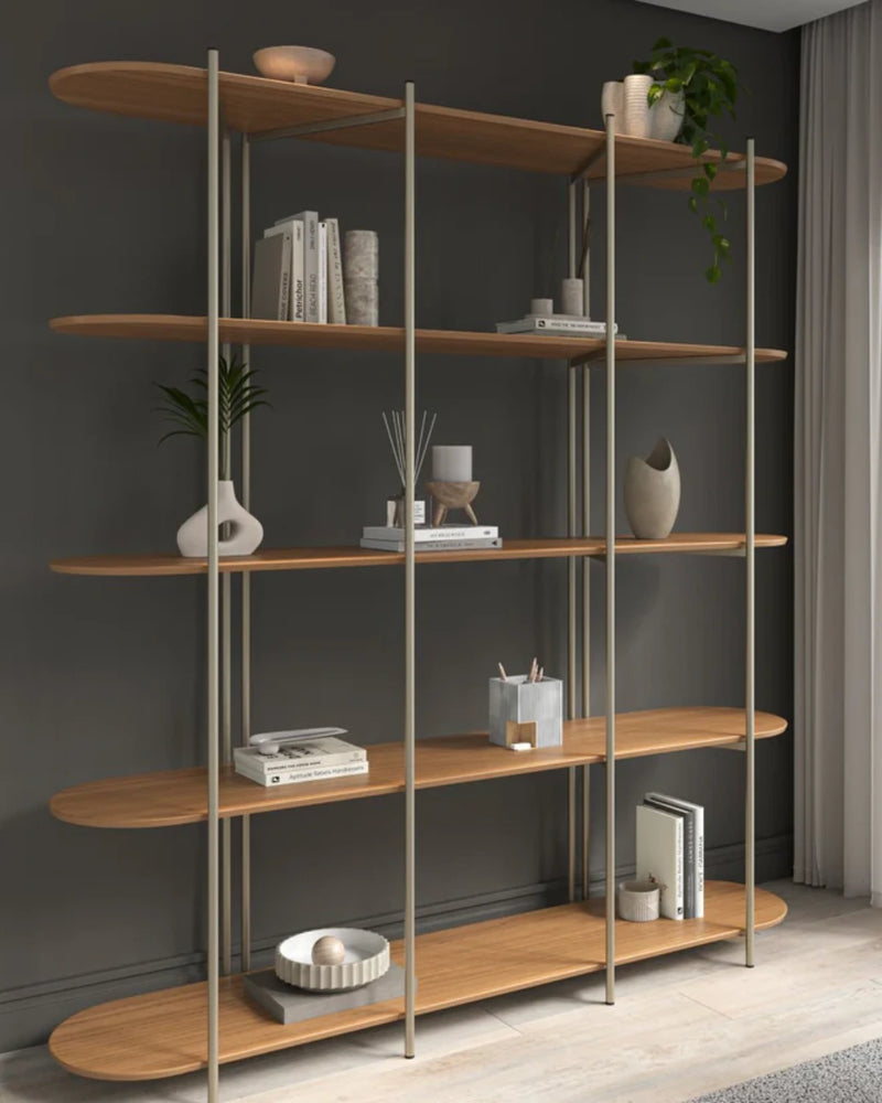 Estante 5 Prateleiras Aço com MDF - Enya