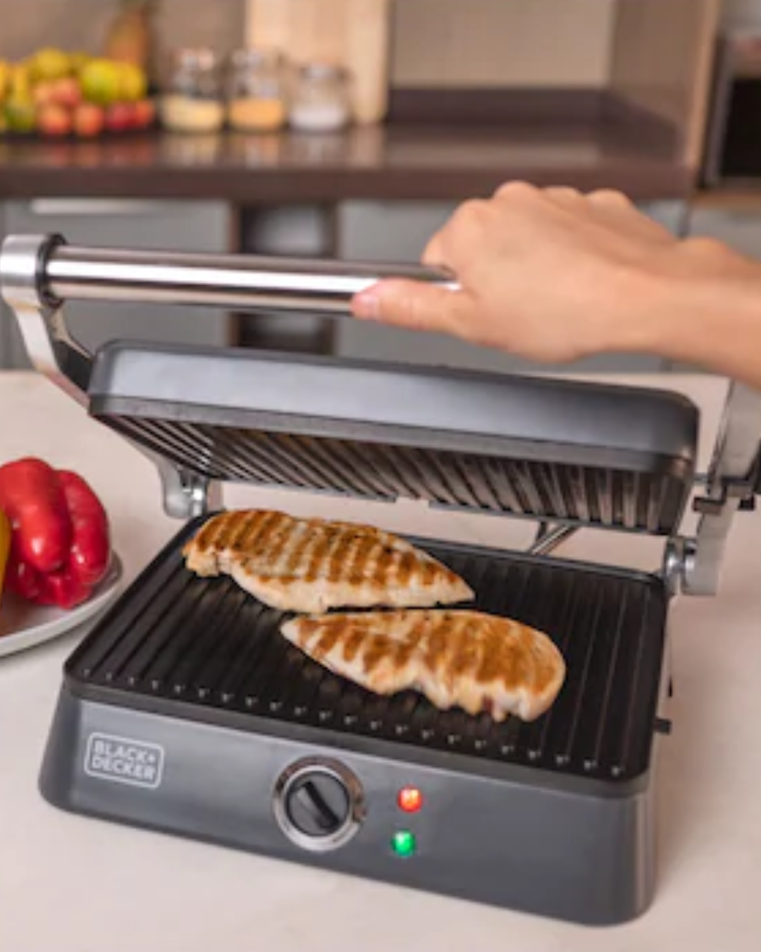 Grill Elétrico Abertura 180° Gourmand 127V  - Black+Decker