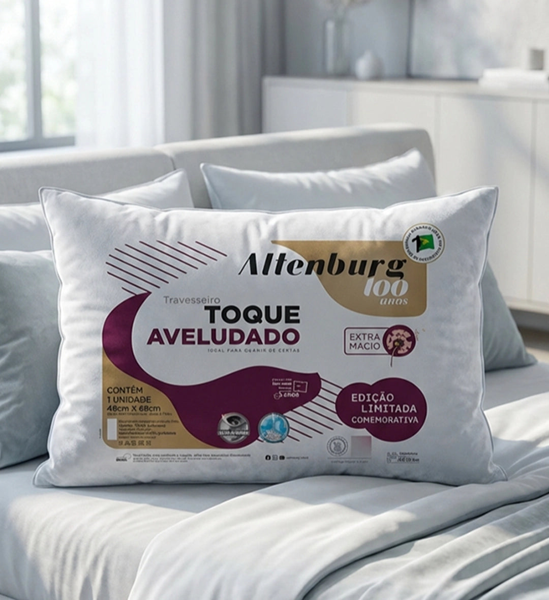Travesseiro Toque Aveludado Altenburg