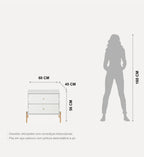 Mesa de Cabeceira Jasper 64cm - Provincia