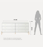 Cômoda 6 Gavetas Jasper 182 cm - Província
