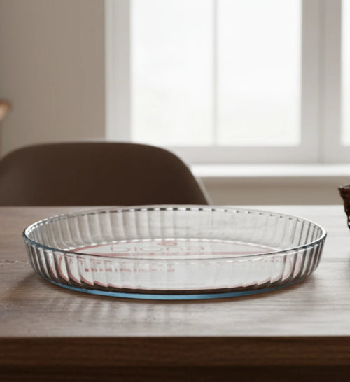 Assadeira De Vidro Canelada Redonda 1.6L  - Biona